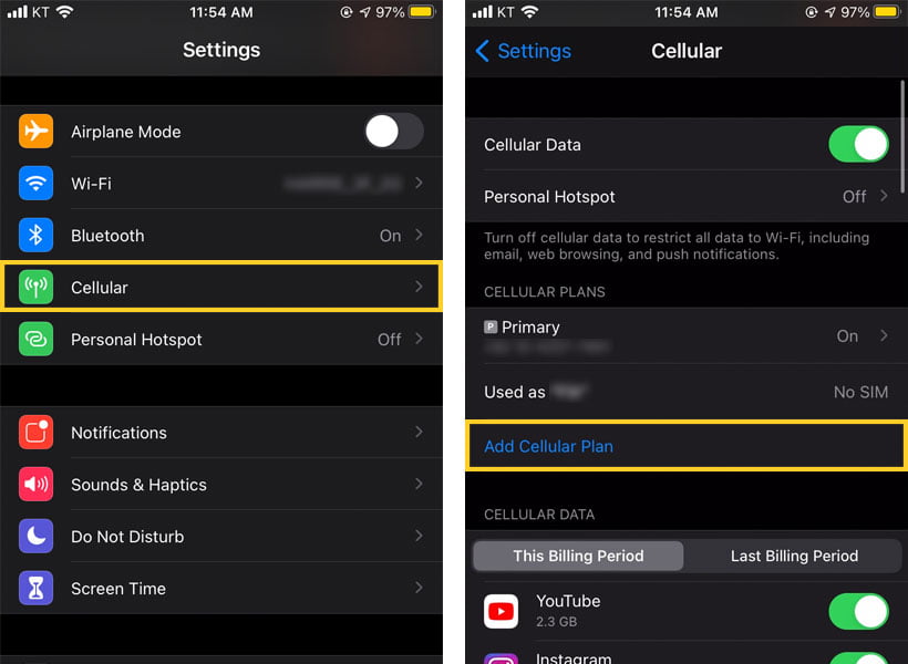 How can I install an eSIM plan manually?